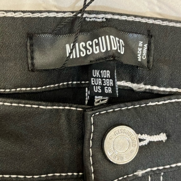 Missguided size 6 women’s Black Skinny Jeans look leggings - Picture 5 of 16